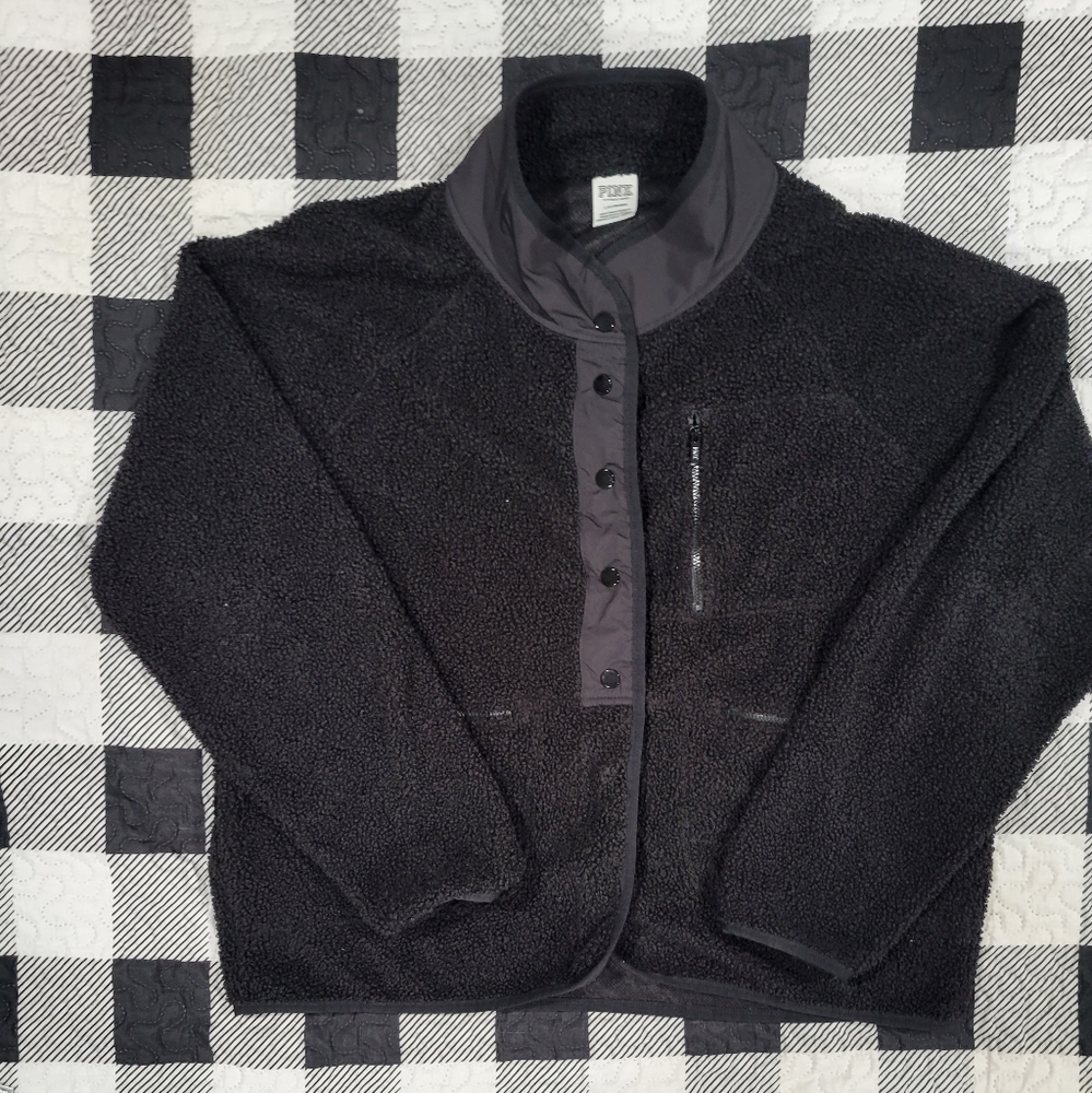 Women's Pink, jacket, Size Large,  new condition,  color black